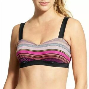 Athleta Capri Stripe Pura Bikini Top Size 32B/C